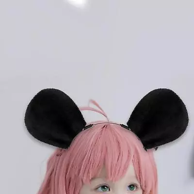 Mouse Ear Headband Cosplay Role Play Party Plush Headwear Hair Accessories • $11.79