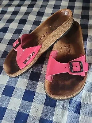 £25 • Buy Birkenstock Relax Pink Synthetic Leather Women's Fit Flop Slippers UK 6.5 EU 39