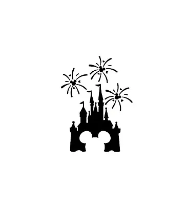 Vinyl Decal For Window - Cinderella's Castle W/ Fireworks Mickey Mouse (Disney) • $7.99