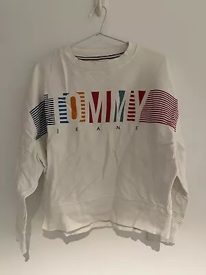 Tommy Jeans Womens White Sweatshirt Medium • $7.20