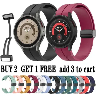 Magnetic Silicone Band Strap For Samsung Galaxy Watch 6  40 44mm 4 5 Pro Classic • $10.44
