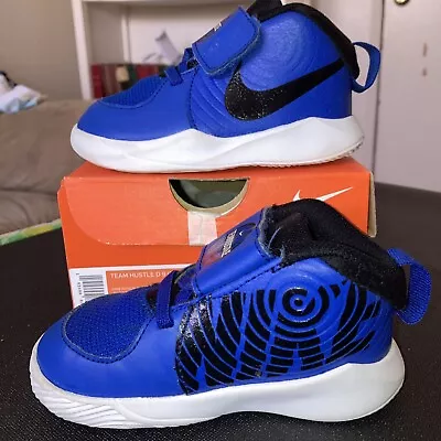 Nike Team Hustle 7C (TD) 881943-405 Game Royal-Black Choose Children Size • £24.06