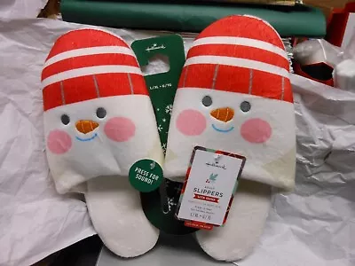 £22.56 • Buy Hallmark  Snowman Sound Plush Slippers  2022 Size Adult L/XL NEW