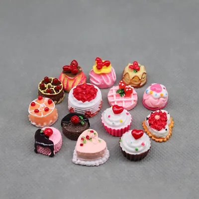 14PC 1:12 Scale Dollhouse Miniatures Fruit Cake Mini Food Bakery Store Decorate • $9.49