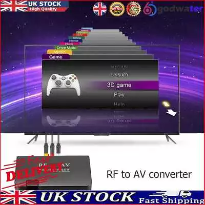 £22.77 • Buy RF To AV Analog TV Receiver Converter Modulator Adapter W/AV Cable (US) UK