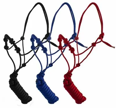 Clinician Cowboy Knot Rope Yearling Size Horse Training Halter W/ 10' Lead Rope  • $11.52