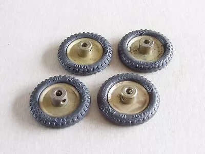 4 Meccano Rubber Tyres On 1 Inch Matt Brass Pulleys Part 142c 22 Flexible • £2.25