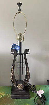 Music Room Lamp Lyre Quoizel Metal Harp New 31” Musical String Instrument • $140.24