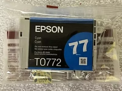 Epson 77 Series High Capacity Inkjet Ink Cartridge T0772 Cyan Genuine Epson • $12.50