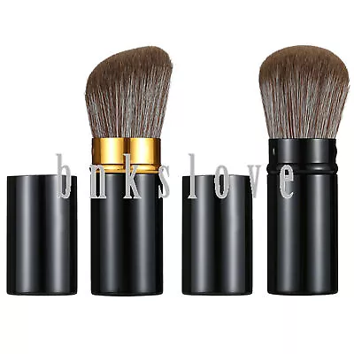 2Pcs Retractable Pro Powder Foundation Blush Brush Kabuki Makeup Cosmetic Brush • $13.99