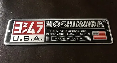 YOSHIMURA USA 3D Motorcycle Exhaust Heat Resistant Sticker Decal Aluminium Bike • £3.50