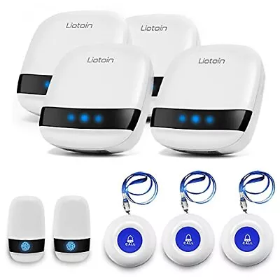 LIOTOIN Wireless Caregiver Pager Elderly Alarm Call Button Personal Alarm Call • £74.93