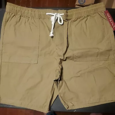 Merona Men's Large Catail Brown Mid Rise Front Drawstring Jogger Shorts [NWT] • $14.95