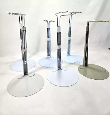 6 Used Adjustable Metal Doll Stands Displays Porcelain Fashion Dolls #1 • $32.95