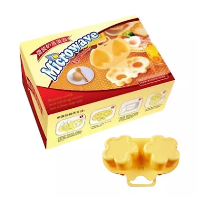 Egg Microwave Cooker Egg Poacher Microwave Egg Fryer With 2 Cavity Non-stick • $9.74