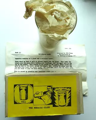 Vintage E-Z Magic Trick The Miracle Glass W/original Instructions Original Box • $25