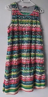 Desigual Womens Laser Cut Out Rainbow Dress Size Uk M See Measurements  • £12.99
