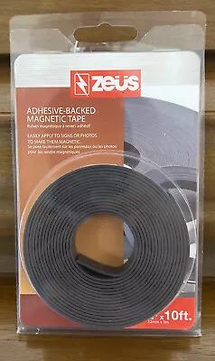 Zeus 66022 Adhesive Backed Magnetic Tape Dispenser Refill 1/2  X 10'  Brand New • $11