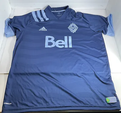Women's MLS Adidas 2020 Vancouver Whitecaps F.C. Soccer Wave Jersey L NWT EH8626 • $29.99