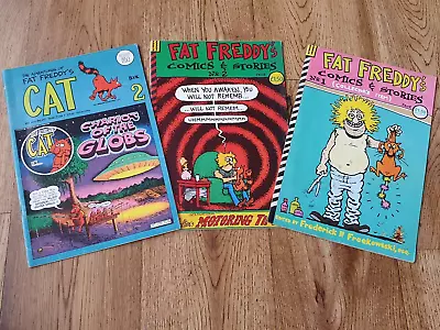 Fat Freddy's No.1&2 Fat Freddy's Cat No.2 Comic Books • £45.50