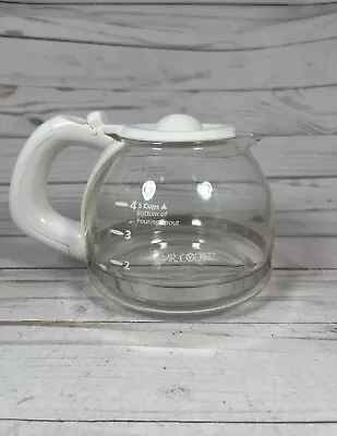 Mr. Coffee 4 Cup Glass Round Replacement Coffee Pot Carafe W/ White Lid • $20
