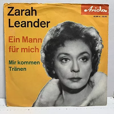 ZARAH LEANDER Ein Mann Für Mich / Mir Kommen Tränen ARIOLA 45 209 A • $4