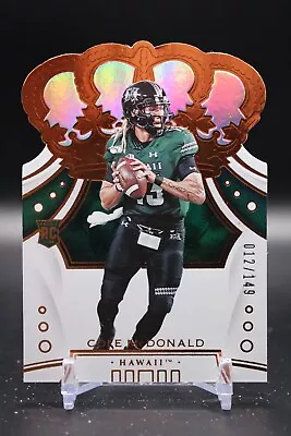 Cole McDonald Hawaii Warriors 2020 Panini Crown Royale Holo RC 012/149 #57 • $9.99