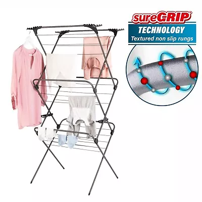 Minky Premium Sure Grip Long Dry 3 Tier Clothes Airer • £40