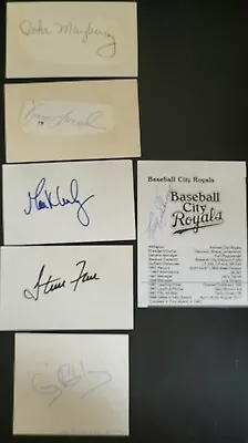 (6) Mayberry / Gubicza / Farr / Leonard + Autographs Kansas City Royals • $8.99