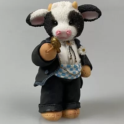 Marys Moo Moos Best Bull Wedding Cow Figurine In Suit Retired Mary Rhyner • $9.99