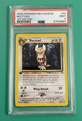 2000 Pokemon Neo Genesis #42 Noctowl 1st Edition PSA 9 Mint • $30