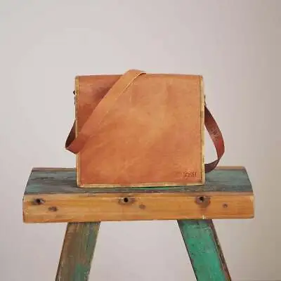 Handmade Vintage Leather Briefcase 13  Macbook Satchel CrossBody Messenger Bag • $38.30