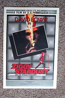 $4.50 • Buy David Bowie Ziggy Stardust Concert Movie Poster #3--