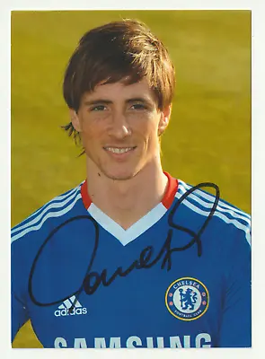 £40 • Buy FERNANDO TORRES Hand Signed OFFICIAL 2010 Chelsea Club Card Autograph Auto Spain