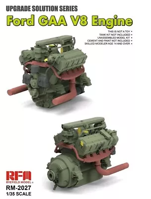 Rye Field 1/35 Ford GAA V8 Engine Set #RM-2027📌Listed In USA📌 • $47.84