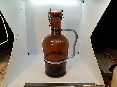 Musier Gesohultz 2 Liter Brown Glass Beer Growler EUC Gift For Mancave. Germany • $15