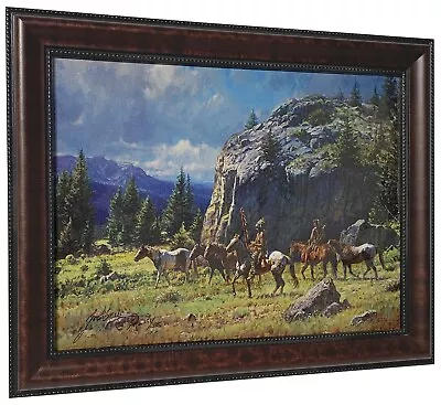 Martin Grelle  Warriors Quest  Framed Canvas Signed & Numbered W/ COA • $149.99