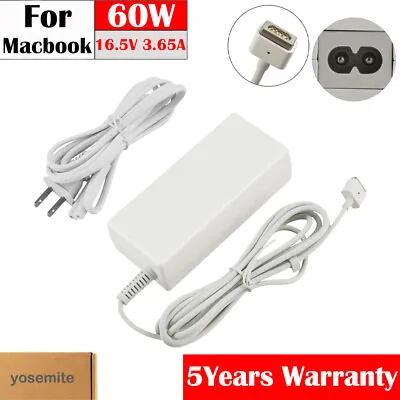 60W T-Tip AC Power Laptop Adapter Charger For Apple MacBook A1181 A1278 A1342 • $13.49