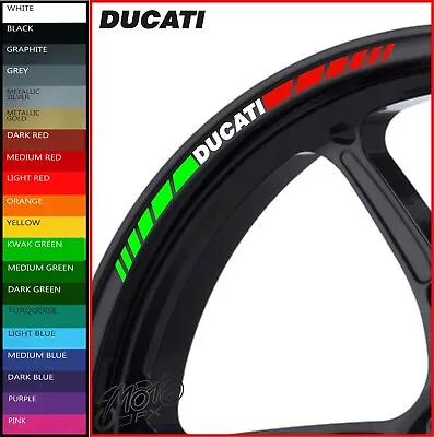 DUCATI Wheel Rim Stickers Decals - 20 Colors Available - 1199 1299 Monster 899 R • £9.98