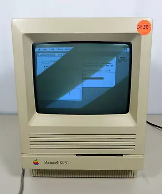 Vintage 1988 Apple Macintosh SE/30 M5119 6.0.8 8MB RAM 10MB HDD - Powers On • $399.99