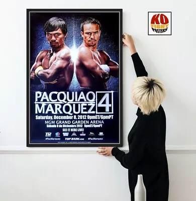 MANNY PACQUIAO Vs. JUAN MANUEL MARQUEZ (4) : Original CCTV Boxing Poster 10D • $74.59