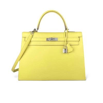 $12500 • Buy Hermes 2013 Soufre Kelly II Sellier Epsom Leather 35 Bag