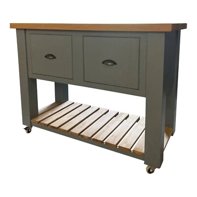 £1049 • Buy Solid Oak Top Butchers Block Island 120cm , Optional Castors,Bespoke