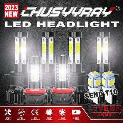 For Mercedes Benz GL450 2007-2012 E320 2008-2009 LED Headlight+Fog Light Bulbs • $30.42