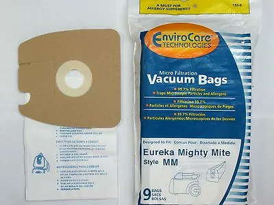 $10.99 • Buy 9 Micro Filtration Vacuum Bags For Eureka MM Mighty Mite 3670 And 3680 Canister
