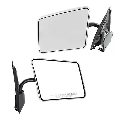 Stainless Steel Chrome Manual Side View Mirrors Pair Set For Blazer S10 Jimmy • $64.85