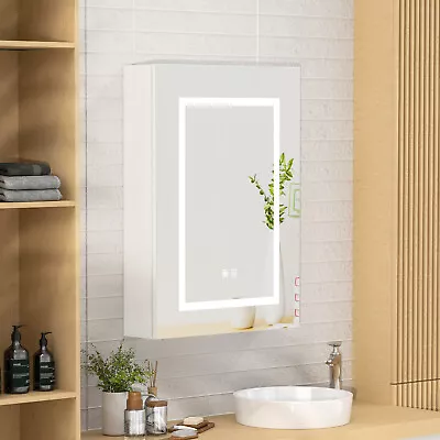 LED Bathroom Medicine Cabinet Touch 3 Color Light Wall Mounted Mirror Cabinet • $89.99