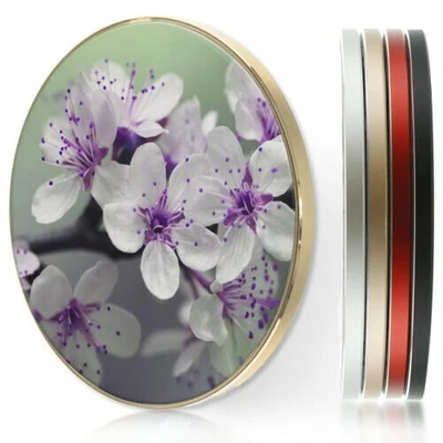 $40.81 • Buy Wireless Charger For Apple Iphone 11/XS/8/Samsung S10/S9- White & Purple Flowers