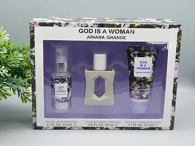 Ariana Grande God Is A Woman Gift Set Eau De Parfum Spray 0.6 Oz New In Box • $34.38