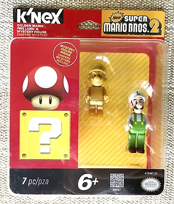 K'NEX Super Mario Bros.2 Golden Mario Fire Luigi & Mystery Figure 7 Pc NINTENDO • $27.99